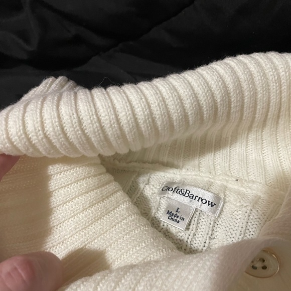 Womens’s Croft & Borrow EUC foldover cowl neck sweater with curved hem - Picture 3 of 3